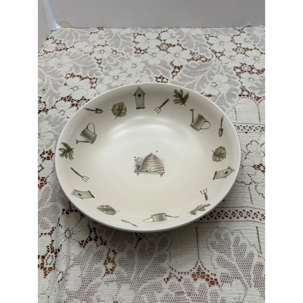 Pfaltzgraff Naturewood Large Pasta Serving Bowl 12 Inch Beehive Garden Tools USA